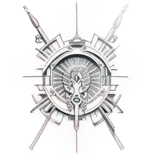 greek overthinking  tattoo design idea