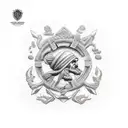 greek overthinking  tattoo design idea