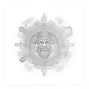 greek overthinking  tattoo design idea