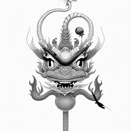 mushu and cricket  tattoo design idea