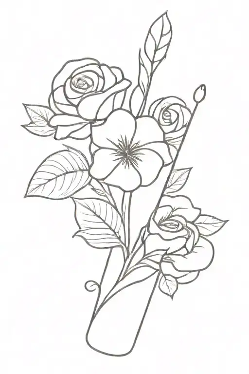 armsleeve tattoo, flowers, books, baking tattoo design idea