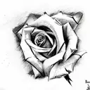 barbed wire and rose tattoo design idea