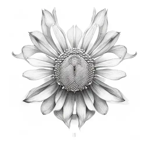 wattle flower stem tattoo design idea