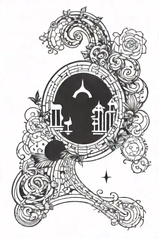 A symbolic tattoo representing the connection between family and trap music tattoo design idea