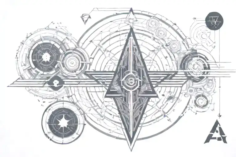 make a font for the text "andromeda" tattoo design idea