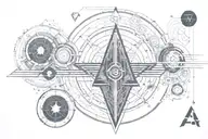 make a font for the text "andromeda" tattoo design idea