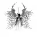Grim Reaper With wings  tattoo design idea
