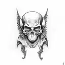 Grim Reaper With wings  tattoo design idea