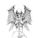 Grim Reaper With wings  tattoo design idea
