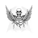 Grim Reaper With wings  tattoo design idea