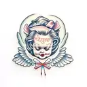 precious moments angel tattoo design idea