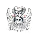 precious moments angel tattoo design idea