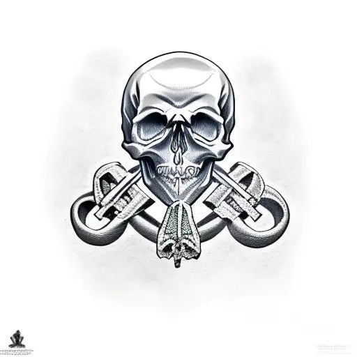 Skull and Crossbones  tattoo design idea