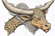 pauldron with a taurus on it tattoo design idea