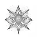 an image for a tattoo of Arwen's star. In the image the following numbers must be seen in LOTR font type. The numbers ar tattoo design idea