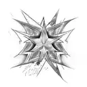 an image for a tattoo of Arwen's star. In the image the following numbers must be seen in LOTR font type. The numbers ar tattoo design idea