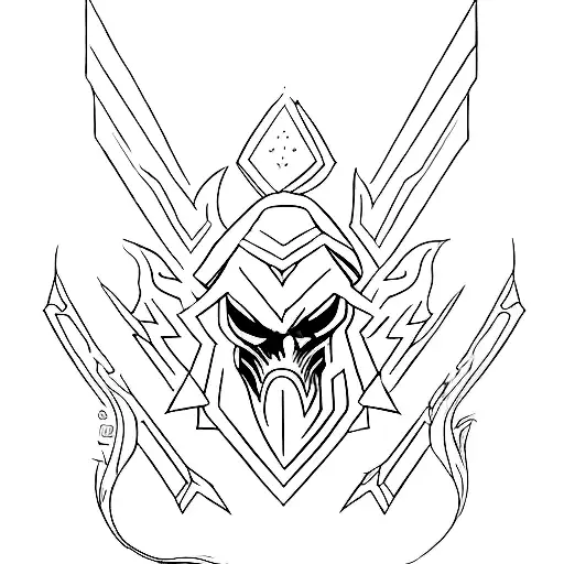 Design a minimalist tattoo featuring the Dota 2 Aegis of Champions surrounded by smoke and vibrant colors. tattoo design idea