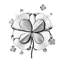 4 leaf clover tattoo design idea