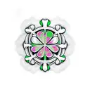 devil 4 leaf clover tattoo design idea