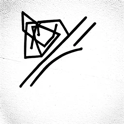 black and white straight line  tattoo design idea