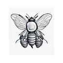Bee tattoo design idea
