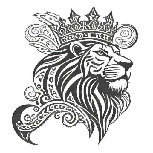 Lion King crown tattoo design idea