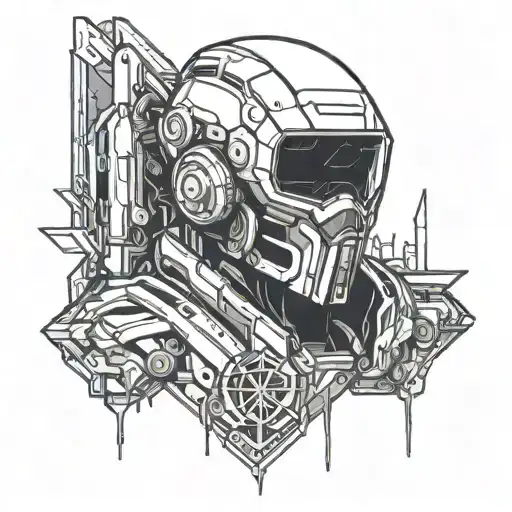 Cyberpunk 2077 tattoo design idea