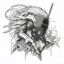 Cyberpunk 2077 tattoo design idea