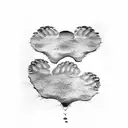 Dog Paw Print and two cat paw prints  tattoo design idea