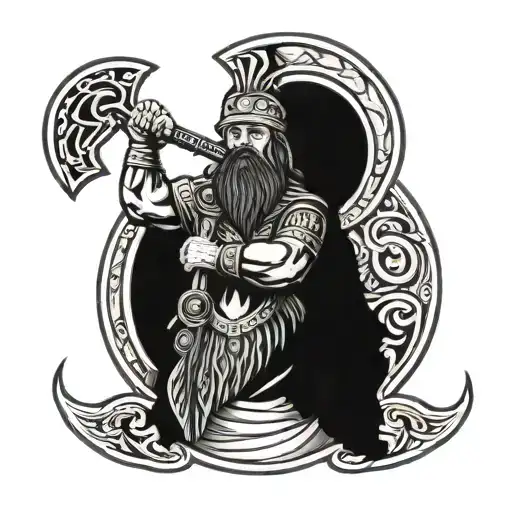 the god tyr tattoo design idea