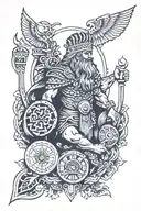 the god tyr tattoo design idea