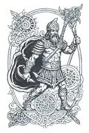 the god tyr tattoo design idea