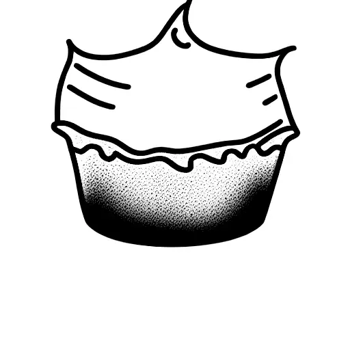sun cupcake leaves tattoo design idea