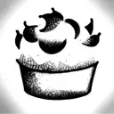sun cupcake leaves tattoo design idea