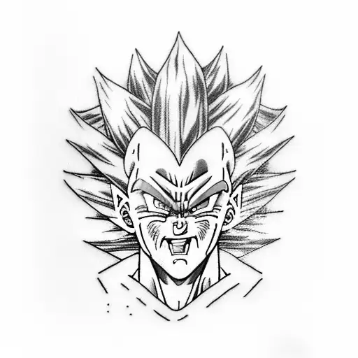 vegeta samurai tattoo design idea
