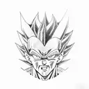 vegeta samurai tattoo design idea