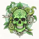 green bones tattoo design idea
