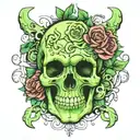 green bones tattoo design idea