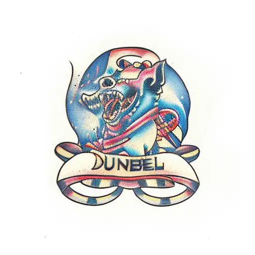 dunbell, number 39, butcher tattoo design idea