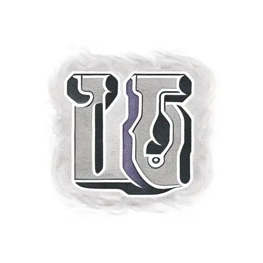 dumbell, number 39, butcher tattoo design idea