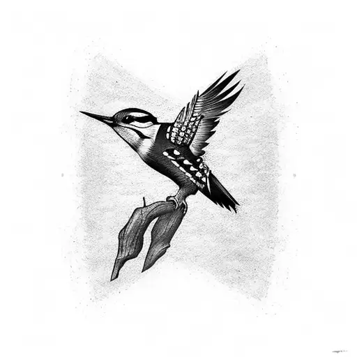 woodpecker tattoo design idea