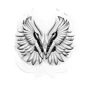 woodpecker wings spread tattoo design idea