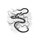 Adrenaline molecule transformed into a snake wrapped around a lightning bolt tattoo design idea