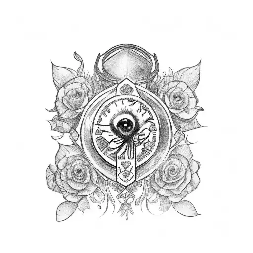 An intricate tattoo design of a journalist's notebook filled with sketches of flowers and a dachshund, with the San Lorenzo logo subtly incorporated tattoo design idea