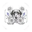 An intricate tattoo design of a journalist's notebook filled with sketches of flowers and a dachshund, with the San Lorenzo logo subtly incorporated tattoo design idea