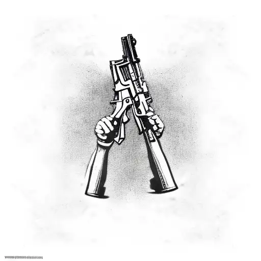 thug life ak-47 tattoo design idea