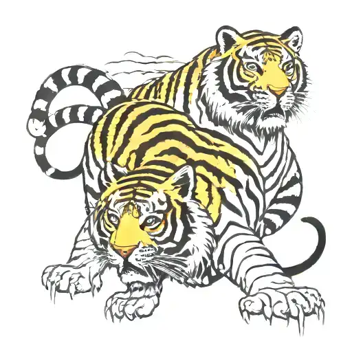 Bengal tiger tattoo design idea