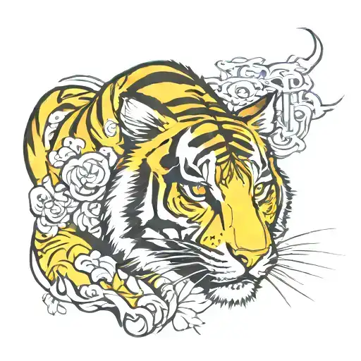 Bengal tiger tattoo design idea