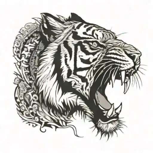 Bengal tiger tattoo design idea