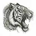 Bengal tiger tattoo design idea